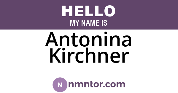 Antonina Kirchner