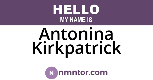 Antonina Kirkpatrick