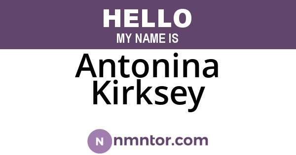 Antonina Kirksey