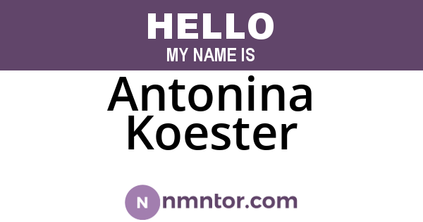 Antonina Koester
