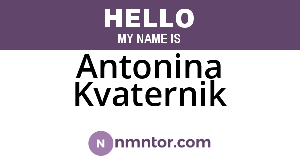 Antonina Kvaternik