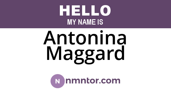 Antonina Maggard