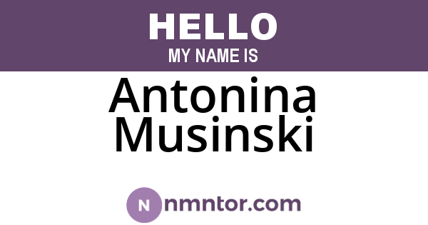 Antonina Musinski