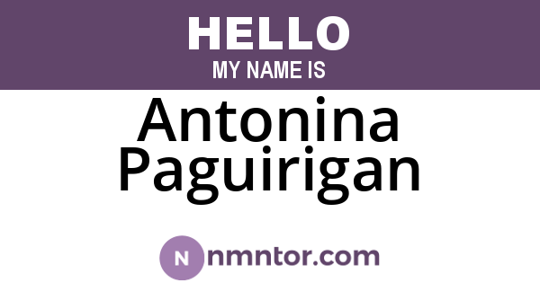 Antonina Paguirigan
