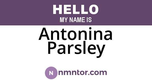 Antonina Parsley