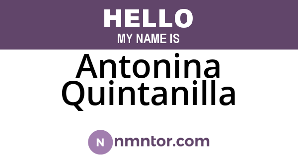 Antonina Quintanilla