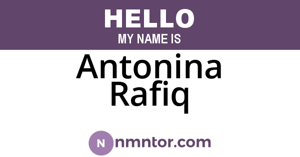 Antonina Rafiq