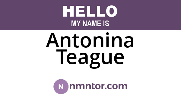 Antonina Teague
