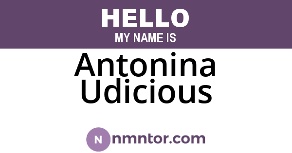 Antonina Udicious