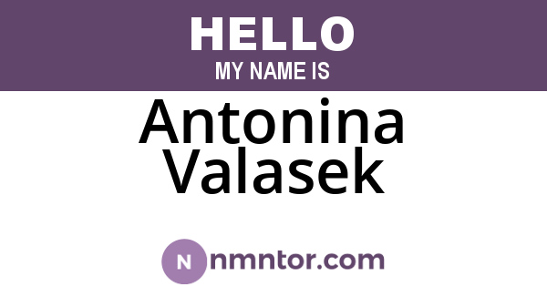 Antonina Valasek
