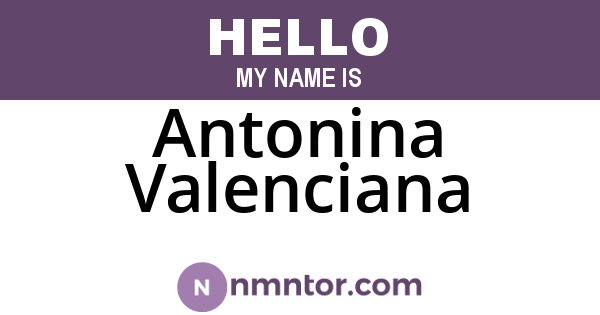 Antonina Valenciana