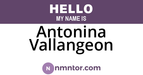 Antonina Vallangeon