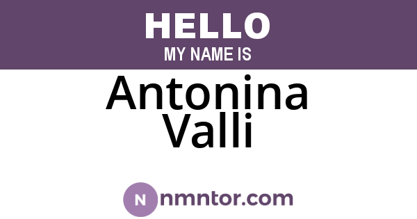Antonina Valli