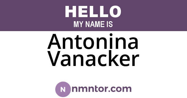 Antonina Vanacker