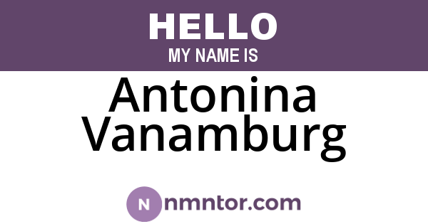 Antonina Vanamburg