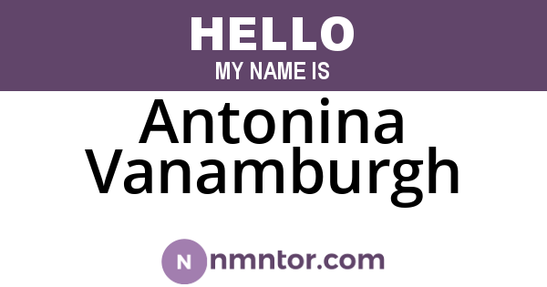 Antonina Vanamburgh