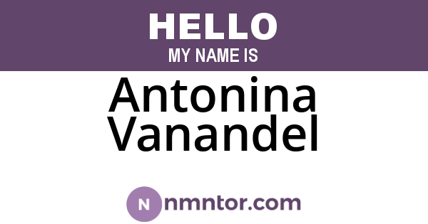 Antonina Vanandel