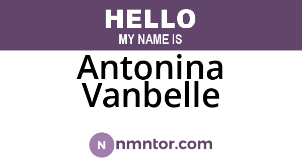 Antonina Vanbelle