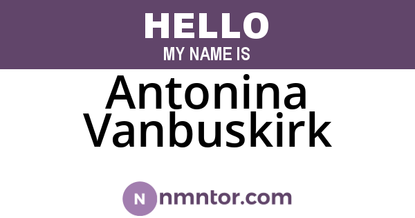 Antonina Vanbuskirk