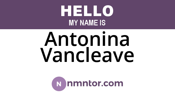 Antonina Vancleave