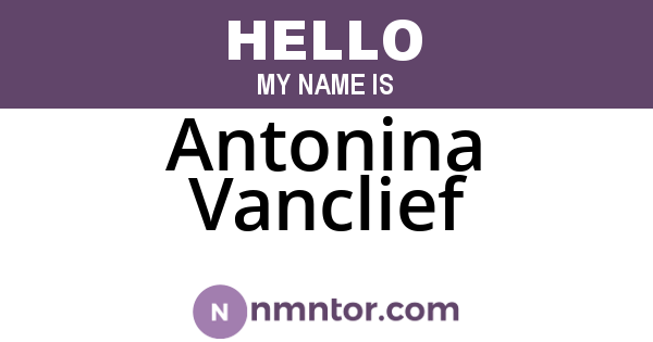 Antonina Vanclief