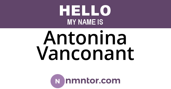 Antonina Vanconant