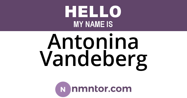 Antonina Vandeberg