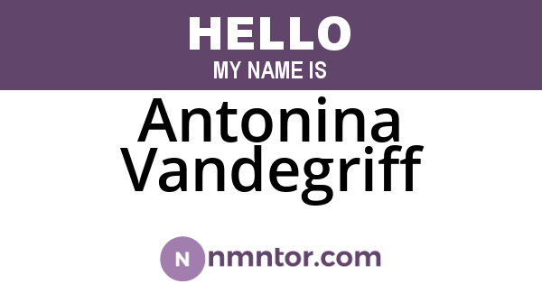 Antonina Vandegriff