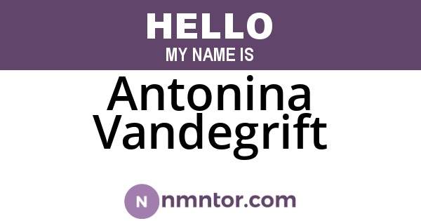 Antonina Vandegrift