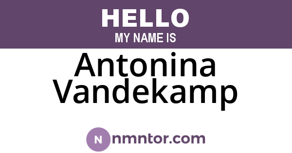 Antonina Vandekamp