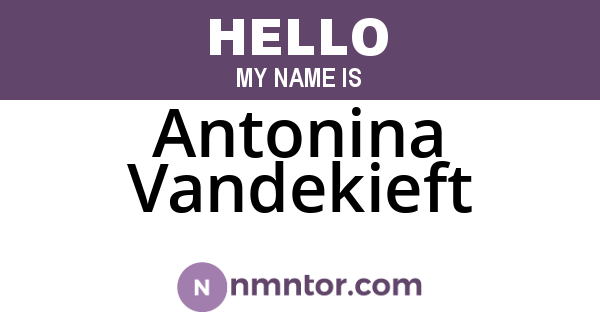 Antonina Vandekieft