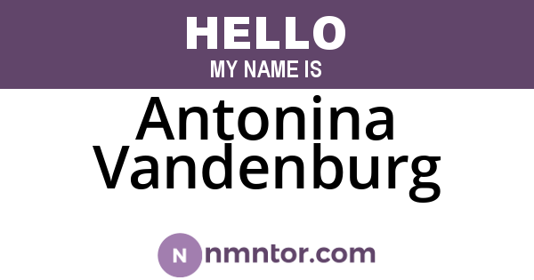 Antonina Vandenburg