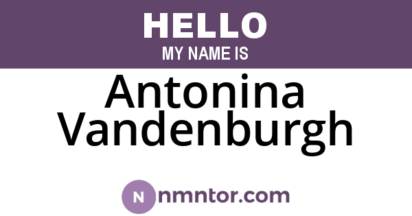 Antonina Vandenburgh