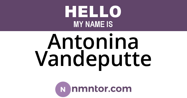 Antonina Vandeputte