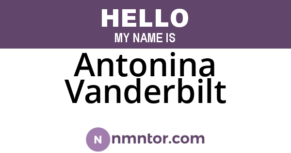 Antonina Vanderbilt