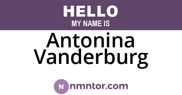 Antonina Vanderburg