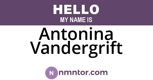 Antonina Vandergrift