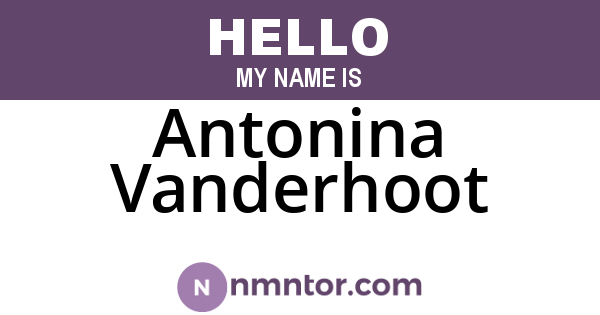 Antonina Vanderhoot