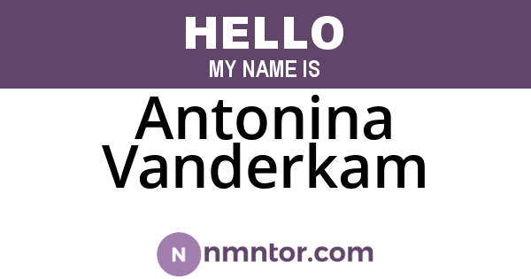 Antonina Vanderkam