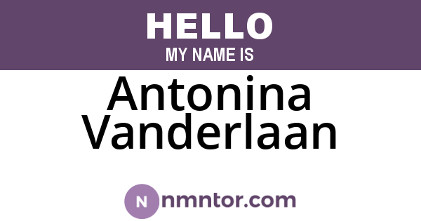 Antonina Vanderlaan