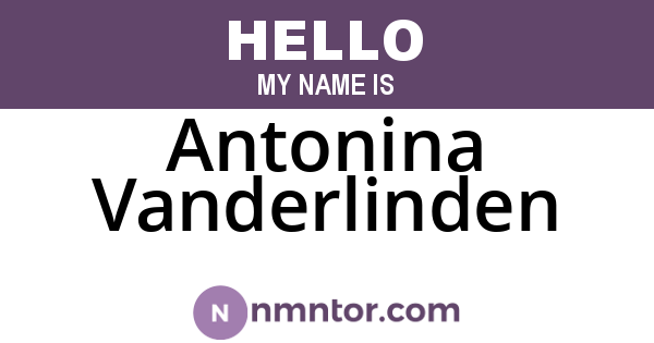 Antonina Vanderlinden