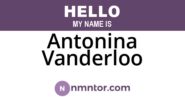 Antonina Vanderloo