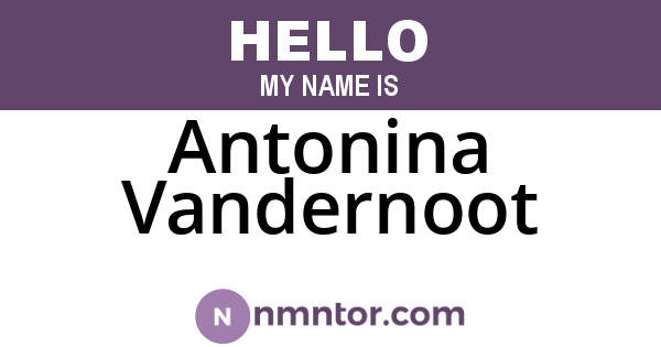 Antonina Vandernoot