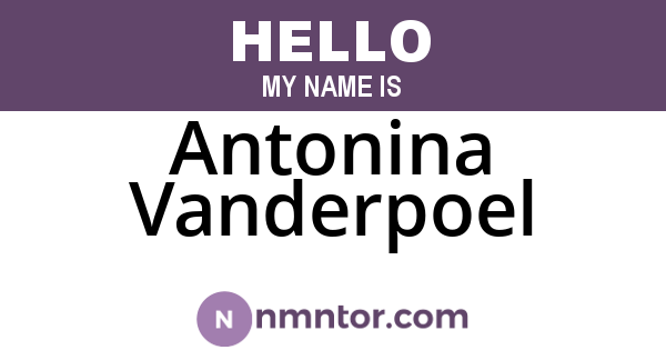 Antonina Vanderpoel