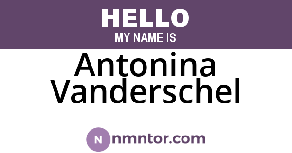 Antonina Vanderschel