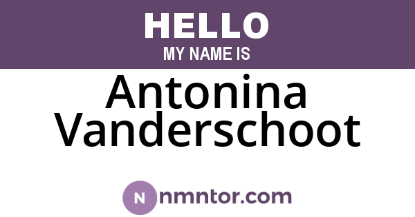 Antonina Vanderschoot