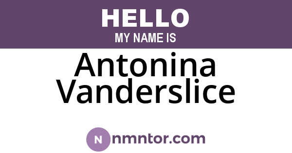 Antonina Vanderslice
