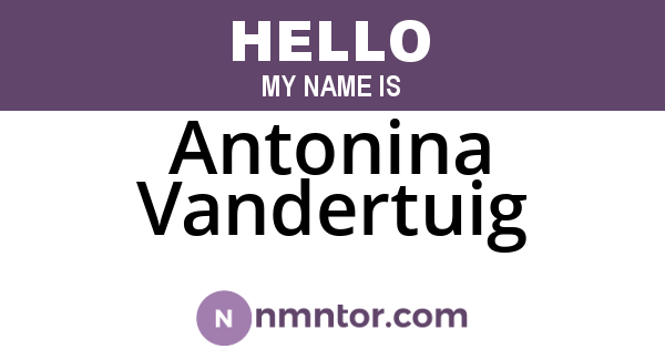 Antonina Vandertuig