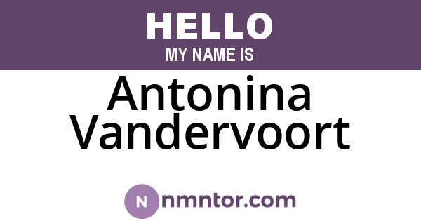 Antonina Vandervoort