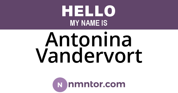 Antonina Vandervort